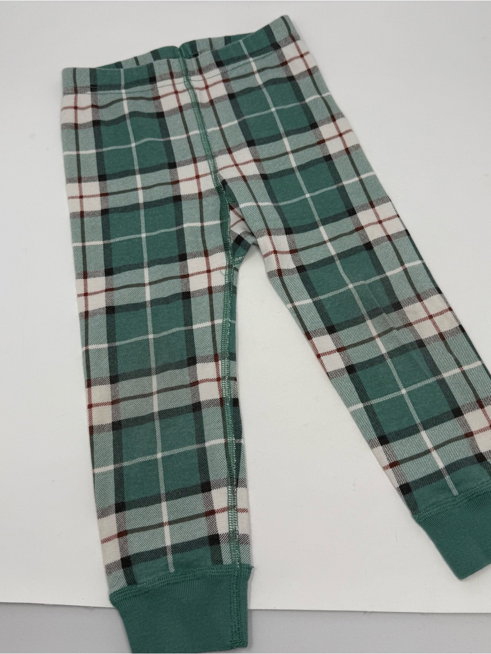 Hanna Andersson 3T Green White Red Plaid Pajama Bottoms Holiday Christmas